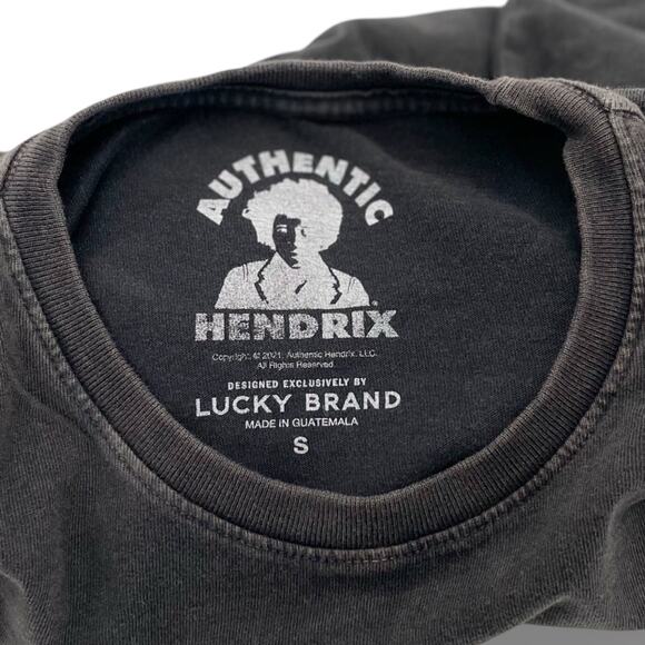 Lucky Brand Jimi Hendrix Tee Men’s S Black Rock Graphic Music Legend - Picture 3 of 7